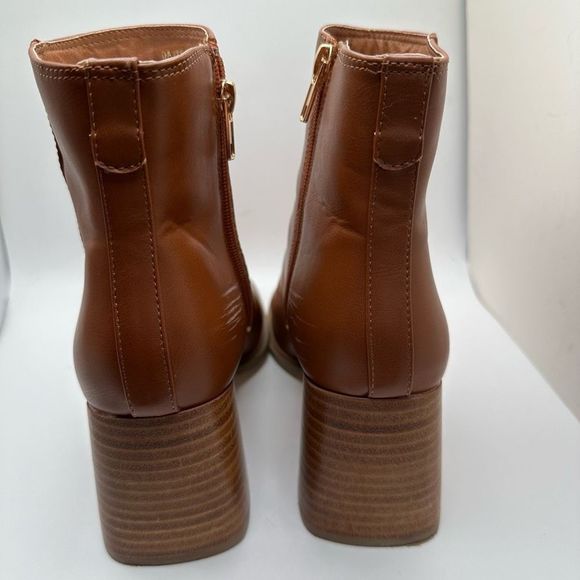 CUSHIONAIRE Women's Dante block heel dress boot +Memory Foam 8.5 TAN - Picture 4 of 8